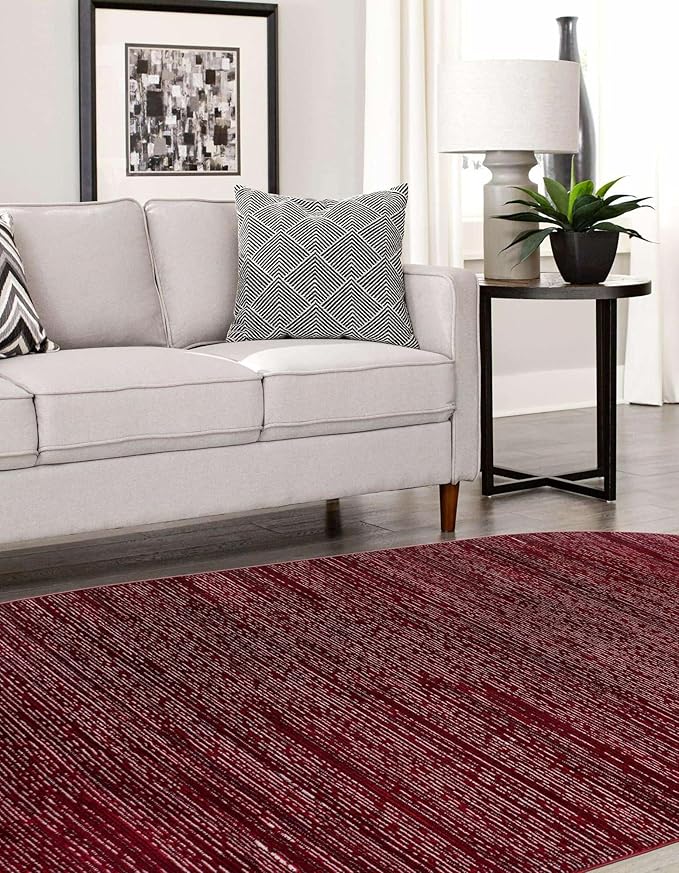 Unique Loom Finsbury Collection Area Rug - Kate (7' 10" x 10' Oval, Red)