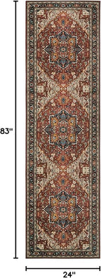 Moynesa Ultra-Thin Washable Runner Rug - 2x7 Low Pile Kitchen Rug Runners for Hallways, Boho Non-Slip Low Pile Indoor Throw Carpet Runner for Living Room Bedroom Bathroom Floor Camper, Brown