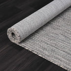 Beverly Rug Indoor Outdoor Rug 6x9, Washable Outside Carpet for Patio, Deck, Porch, Solid Modern Area Rug, Water Resistant, Silver Gray