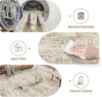 6x9 Area Rug for Living Room Washable 6x9 Rug Non-Slip Modern Rugs for Bedroom Dining Room Ultra-Thin Indoor Brown Rug