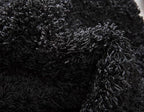 Unique Loom Solid Shag Collection Area Rug (2' 6" x 16' 5" Runner, Jet Black)