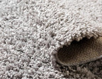 Unique Loom Davos Shag Collection Area Rug - Solid (5' 3" x 8' Oval, Sterling)