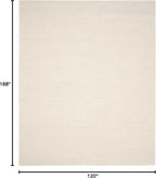 SAFAVIEH Area Rug 10x14 - Natura Collection - Large - Ivory, Handmade Wool Blend, Textured Design, Ideal for Living Room, Bedroom, Dining Space (NAT620A)