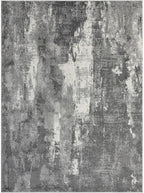 LUXE WEAVERS Euston Collection 7681 Dark Grey 4x5 Modern Abstract Area Rug