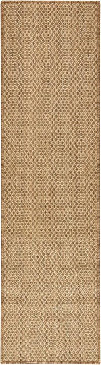 Nourison Home Courtyard Jute 2' x 6' Area Rug - Easy Clean, Non Shedding, Bed Room, Living Room, Dining Room, Kitchen (6' Runner)