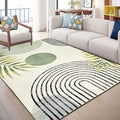 Area Rug 4x6 Modern Green Rug Abstract Tropical Leaves Bedroom Rug Washable Aesthetic Carpet for Living Dining Playroom