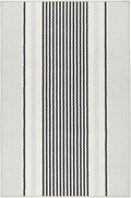 Dash & Albert Gunner Stripe Machine Washable Rug, 7.5 X 9.5 Feet, Grey Stripe Pattern - Premium Luxury Hotel Quality Soft Breathable Hypoallergenic Machine Washable Easy Care All Season Comfortable