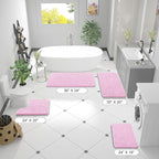OLANLY Bathroom Rugs 36x24, Extra Soft Absorbent Chenille Bath Rugs, Rubber Backing Quick Dry, Machine Washable Bath Mats for Bathroom Floor, Tub and Shower, Home Decor Accessories, Pink