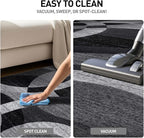 Rugshop Gray Modern Geometric Area Rug, Abstract Circles, High-Traffic, Non-Shedding, for Bedroom, Home Office and Small Living Room, 3'3" x 5'