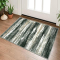 Modern Abstract Entryway Rug Indoor 2x3 Washable Rug Non-Slip Soft Small Area Rug Forest Green Kitchen Mats Thin Print Faux Wool Floor Carpet Throw Rugs for Entrance Bedroom