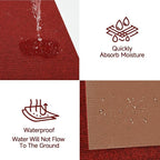 jxgzyy Red Commercial Outdoor Mat 2'11" x 4'11", Non Slip Front Door Mat Outside Entrance, Heavy Duty Waterproof Floor Mat for Porch, Home, Patio, Garage, Entryway