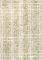 Hand-Tufted 100% Wool Area Rug – Unique Modern Geometric Grid Pattern, Soft Plush Textured Carpet for Living Room, Bedroom, Dining Room & Entryway (Light Green, 2.6' x 8')
