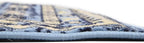 Unique Loom Taftan Collection Border Geometric Tribal Inspired Design Area Rug (2' 2 x 8' 2 Runner, Light Blue/ Gold)