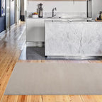 Revival Rugs Stripe 3'11"x6'1" Machine Washable Area Rug for Kitchen Bedroom - 100% Recycled Oeko-TEX Certified, Medium Pile, Taupe