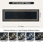 OJIA Easy Jute Runner Rug, 2x6 Kitchen Runner Washable Rug Runners for Hallways Farmhouse Checkered Carpet, Non-Slip Indoor Outdoor Runner Modern Door Mat for Entry Front Door Entryway Porch