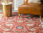 Unique Loom Espahan Collection Area Rug - Cape Cod (7' 1" x 10' Rectangle, Terracotta/ Black)