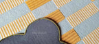 Hand-Tufted Wool Area Rug with Scalloped Edges, Beige and Green Plaid Pattern, Cozy and Soft Accent Rug for Living Room, Bedroom, and Nursery, Handmade Decorative Rug