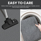IOHOUZE Washable Runner Rug 3x8 Non Slip Rubber Backed Wide Hallway Runner Entryway Runner Indoor, Kitchen Rugs Woven Floor Carpet for Hall Entrance Bedroom, Dark Grey