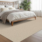 EARTHALL Washable Area Rugs 6x9 Ft Non Slip Living Room Rugs Cotton Rubber Backed Dining Room Rug Braided Bedroom Rugs Indoor Outdoor Floor Carpet for Living Room, Bedroom, Dining Room, Send/Beige