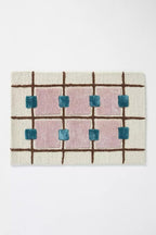 Greer Wool Area Rug - Chic Hand-Tufted Mauve, Blue, and Beige Design for Stylish Home Decor (6x8 Ft)
