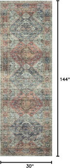 Loloi Skye Collection SKY-06 Apricot/Mist 2'-6" x 12'-0" Runner Rug