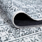 Bloom Rugs Caria Washable Non-Slip 6x9 Rug - Ivory/Black Geometric Area Rug for Living Room, Bedroom, Dining Room, and Kitchen - Exact Size: 6' x 9'