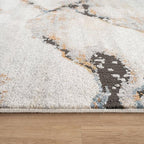 Rugshop Contemporary Gray Striated Area Rug Durable, Kid & Pet Friendly 5' x 7' Ideal for Under Coffee Tables, Dining Sets, or Home Offices