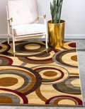 Unique Loom Barista Collection Area Rug - Kona (5' 3" x 8' Rectangle, Beige/ Black)