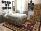 Unique Loom Taftan Collection Border Geometric Tribal Inspired Design Area Rug (8' 0 x 8' 0 Square, Brown/ Tan)