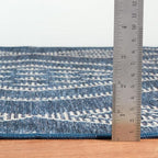 Dash & Albert Guthrie Navy Machine Washable Rug, 7.5 X 9.5 Feet, Blue Geometric Pattern