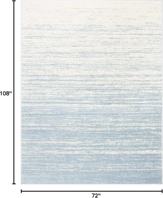 SAFAVIEH Area Rug 6x9 - Adirondack Collection - Slate & Cream, Modern Ombre Design, Non Shedding & Easy to Clean, Ideal for Living Room, Bedroom, Office, Dining Space (ADR113T)