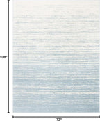 SAFAVIEH Area Rug 6x9 - Adirondack Collection - Slate & Cream, Modern Ombre Design, Non Shedding & Easy to Clean, Ideal for Living Room, Bedroom, Office, Dining Space (ADR113T)