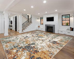 Keen Home Design Area Rugs - 10x14 Non-Shedding, Abstract Rugs for Kitchen, Living Room, Bedroom, Dining Room, Entryway - Size: 9'10" x 14', Multi