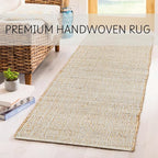 Savi Home Jute Cotton Handwoven Runner Rug 24"x72" - Natural Fiber Rustic Farmhouse Runner Rug - Vintage Boho Decor for Bedroom, Dining Room, Hallway & Office