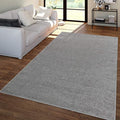 Paco Home Solid Area Rug in Anthracite Modern Plain Design, Size: 4'7" x 6'7"