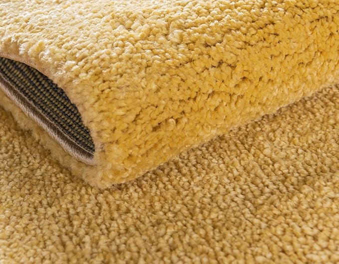 Unique Loom Solo Collection Area Rug - Calabasas (2' 2" x 6' 7" Runner, Yellow)