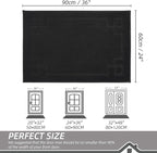 BEQHAUSE Door Mat 24" x 36", Non-Slip Door Mats Indoor Entryway Rugs Washable Low-Profile Absorbent and Stain Resist Floor Mats, Dog Door Mat for Front Back Door, Muddy Wet Shoes & Paws, Black