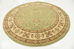 Unique Loom Voyage Collection Traditional Oriental Classic Intricate Design Area Rug (8' 0 x 8' 0 Round, Green/Ivory)