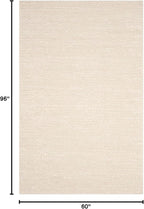 SAFAVIEH Area Rug 5x8 - Natura Collection - Ivory, Handmade Wool Blend, Textured Design, Ideal for Living Room, Bedroom, Dining Space (NAT620A)