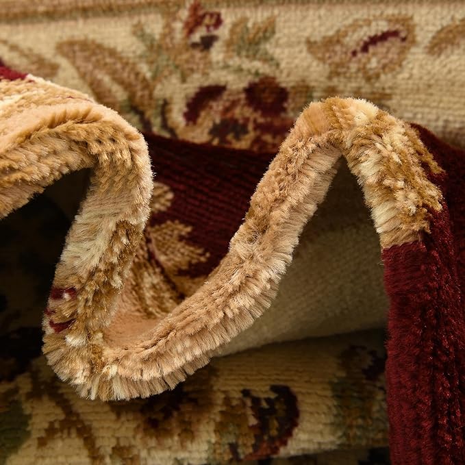 Unique Loom Versailles Collection Traditional Classic Floral Motif Area Rug (2' 7 x 12' 0 Runner, Burgundy/Ivory)