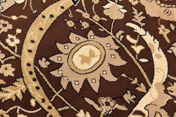 Unique Loom Espahan Collection Area Rug - Cape Cod (7' 10" Square, Brown/ Beige)