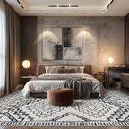 Rugshop Cream and Black Southwestern Tribal Area Rug – Boho Geometric Diamond Pattern Carpet for Living Room, Bedroom, or Entryway – Soft Modern Rustic Floor Décor 7' 10" x 10' Cream