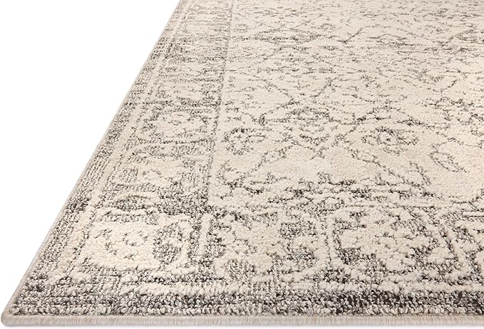 Loloi Magnolia Home by Joanna Gaines Gigi Collection GIG-02 Ivory/Stone 6'-7" x 9'-2" Area Rug