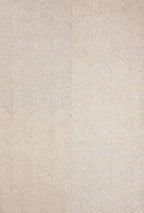Modern Herringbone Chevron Collection Handcrafted Wool Area Rug - Durable, Zigzag Pattern, for High Traffic, Contemporary Design for Living Room, Bedroom, Dining Room Decor (Sand Beige, 2.6' x 8')