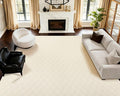ANSSO Wool Rugs 8x10 for Living Room,80% Merino Wool and 20% Cotton Soft Tufted Area Rug with Cotton Non-Slip Backing,Large Area Rug for Bedroom Bedroom, Dining and Home Office (Cream)