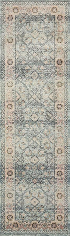 Loloi Jocelyn Collection JOC-04 Sky/Multi 5'-5" x 7'-6" .38" Thick Area Rug