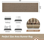 BEQHAUSE Hallway Runner Rugs 2.6x10, Hallway Rug Non-Slip Washable(Rolled-Up NO Creases), Runner Rug Absorbent Stain Resistant Hall Rug Carpet Runner, Entryway Rugs Floor Mat Laundry Room Rugs, Taupe