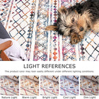 KUTA Moroccan Washable Hallway Runner Rug, 2x8 Non-Slip Vintage Multi-Color Boho Kitchen Rugs Ultra Soft Distressed Geometric Floor Carpet Runners for Bedroom Laundry Living Room