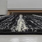 JONATHAN Y Williamsburg Minimalist Stripe Black/Cream Indoor Area Rug, 8x10, Contemporary, Modern, Easy-Cleaning for Living Room, Bedroom, Kitchen, Pet Friendly, Non-Shedding (MOH201F-8)