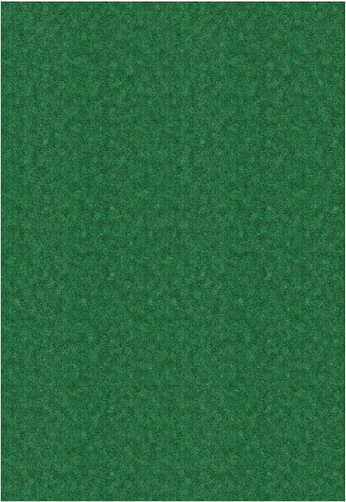 Ottomanson 6'6" x 50' Hallway Runner with Scraper Pile - Extra Durable Non-Slip Rug Mat for Indoor & Outdoor Use - Ideal for Kitchen, Entryway & Garage - High-Traffic Carpet, Green